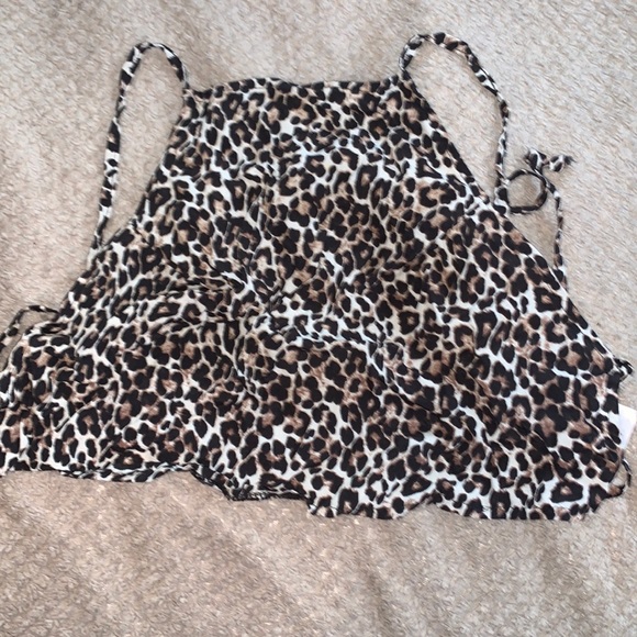 Cheetah print open bank tank top - Picture 1 of 2